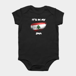 Lebanon Beirut flag DNA gift idea Baby Bodysuit